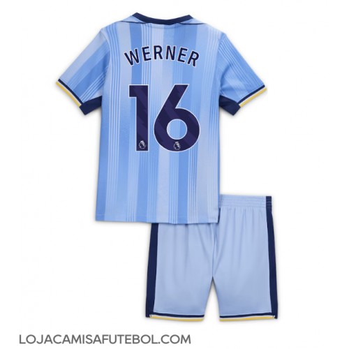 Camisa de Futebol Tottenham Hotspur Timo Werner #16 Equipamento Secundário Infantil 2024-25 Manga Curta (+ Calças curtas)